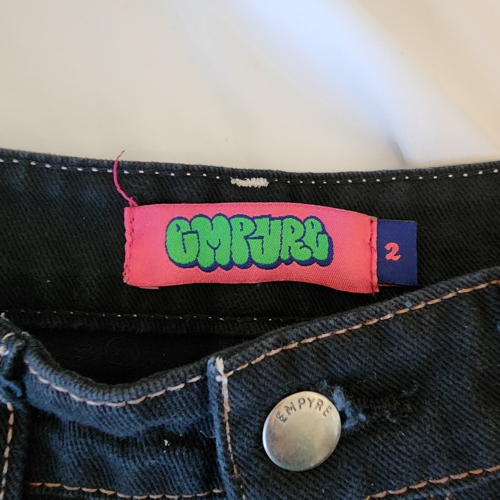 Y2K Empyre Tori Black Size 2 Skater Pant Cargo Pocket